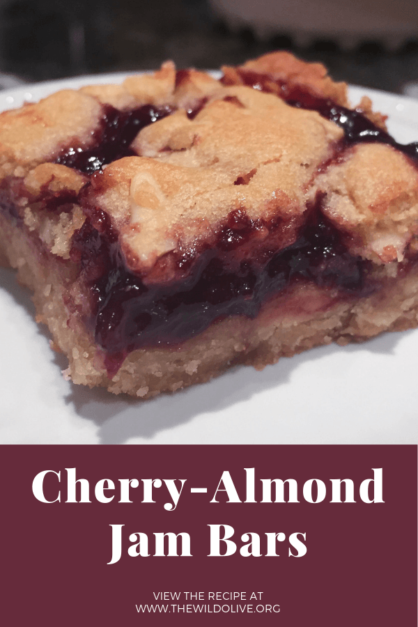 Cherry Almond Jam Bars | Bar Cookies | Jam Filled Cookies