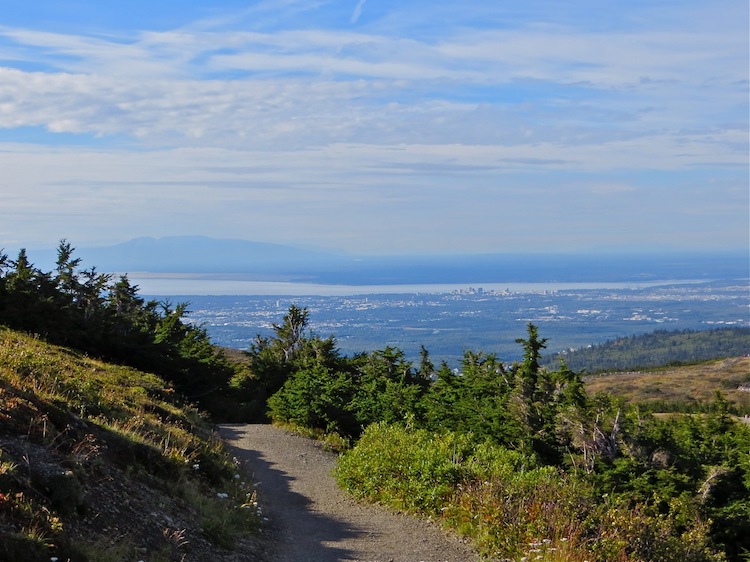 View of Anchorage Alaska from Flattop Mtn