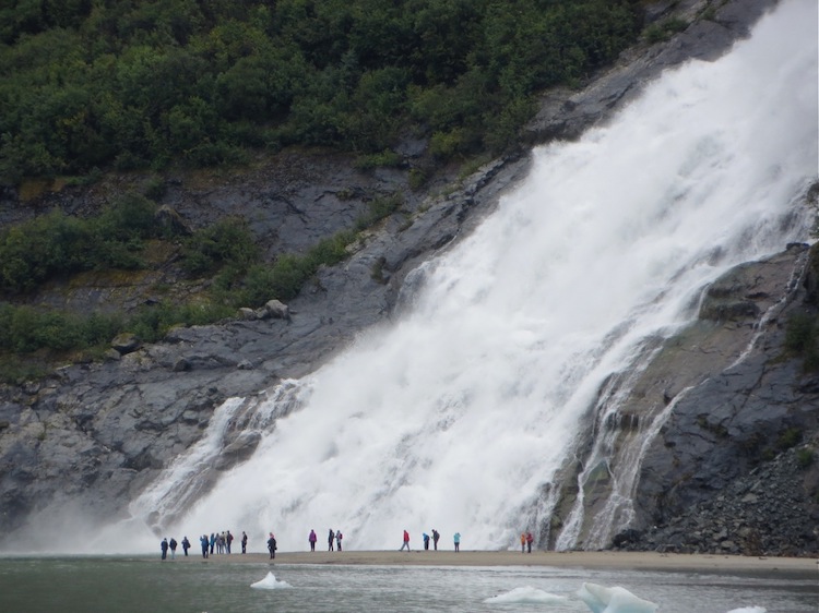 Nugget Falls at Mendenhall Glacier near Juneau Alaska