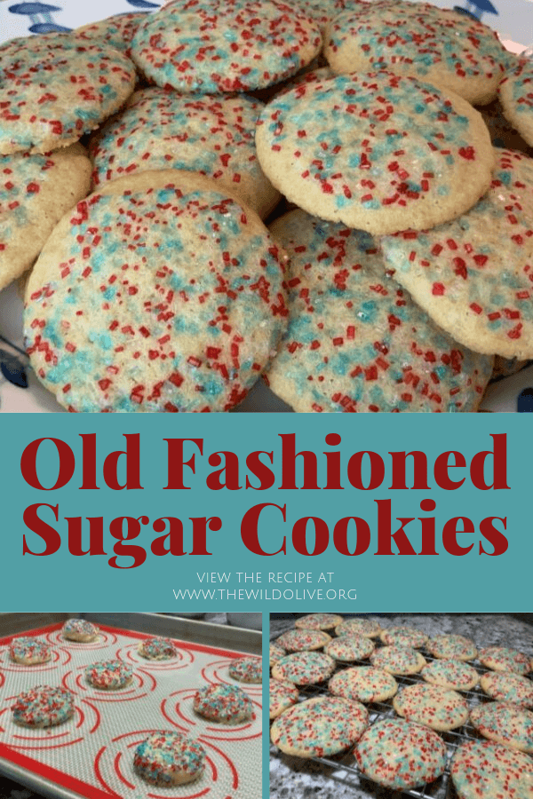 pin image for old fashioned sugar cookies