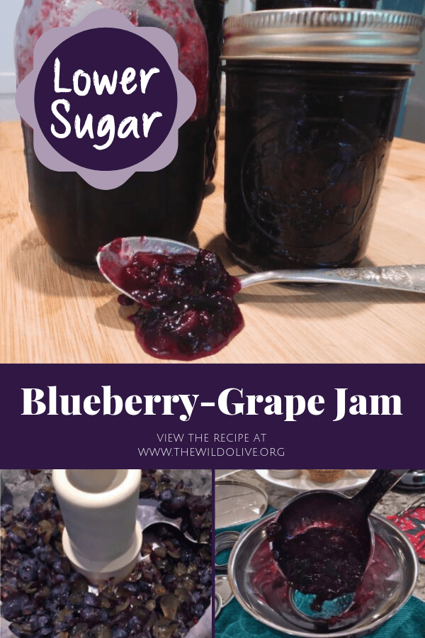 Blueberry-Grape Jam is easy to make and has less sugar than most recipes