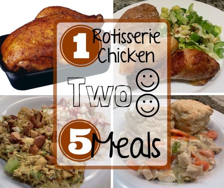 1 Rotisserie Chicken, 2 People, 5 Meals