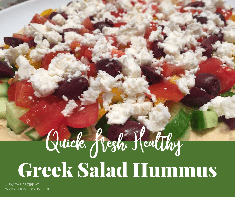 Greek Salad Hummus | Hummus Appetizers | Greek Salad