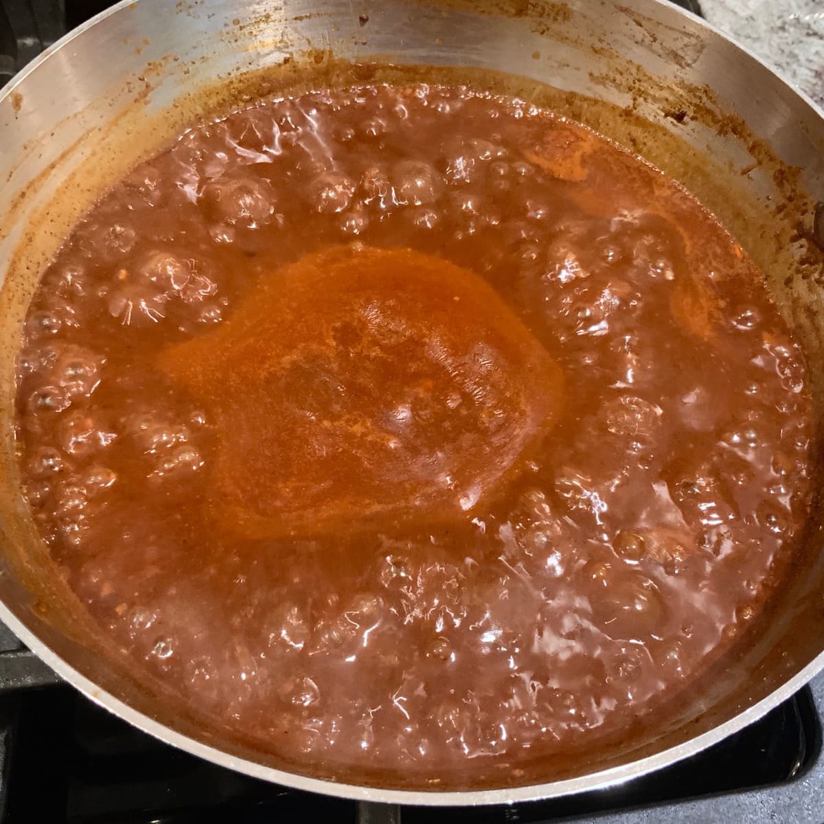 enchilada sauce boiling
