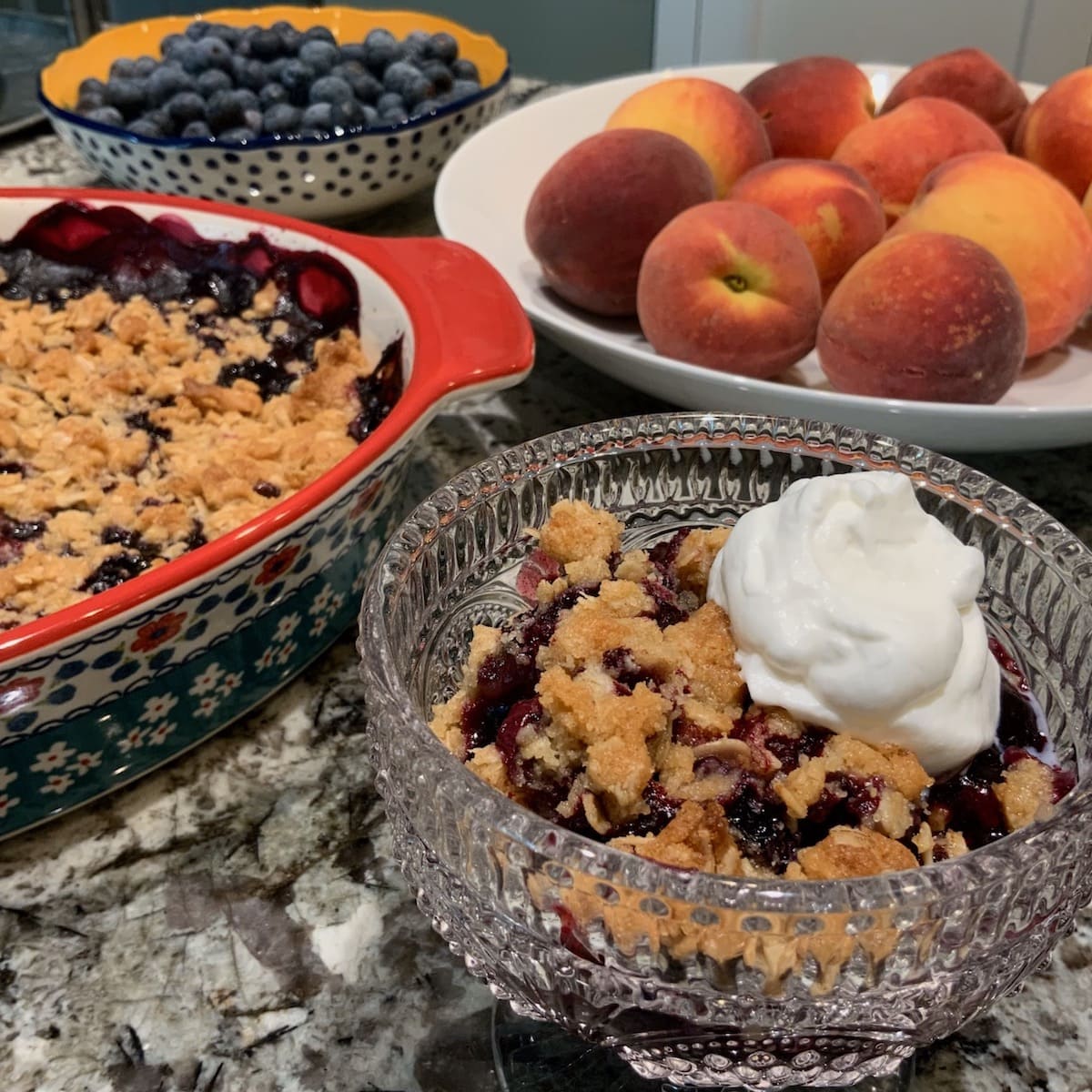 Blueberry Crisp | Fruit Desserts | Summer Baking | Blueberries