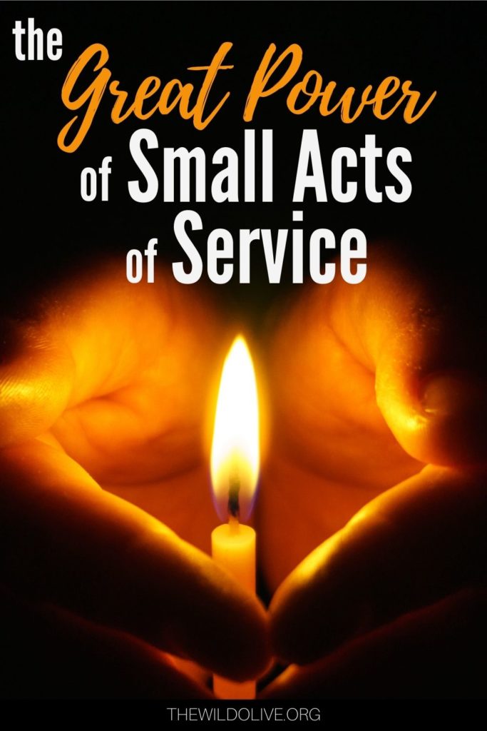 Candle illustrating great power of small acts