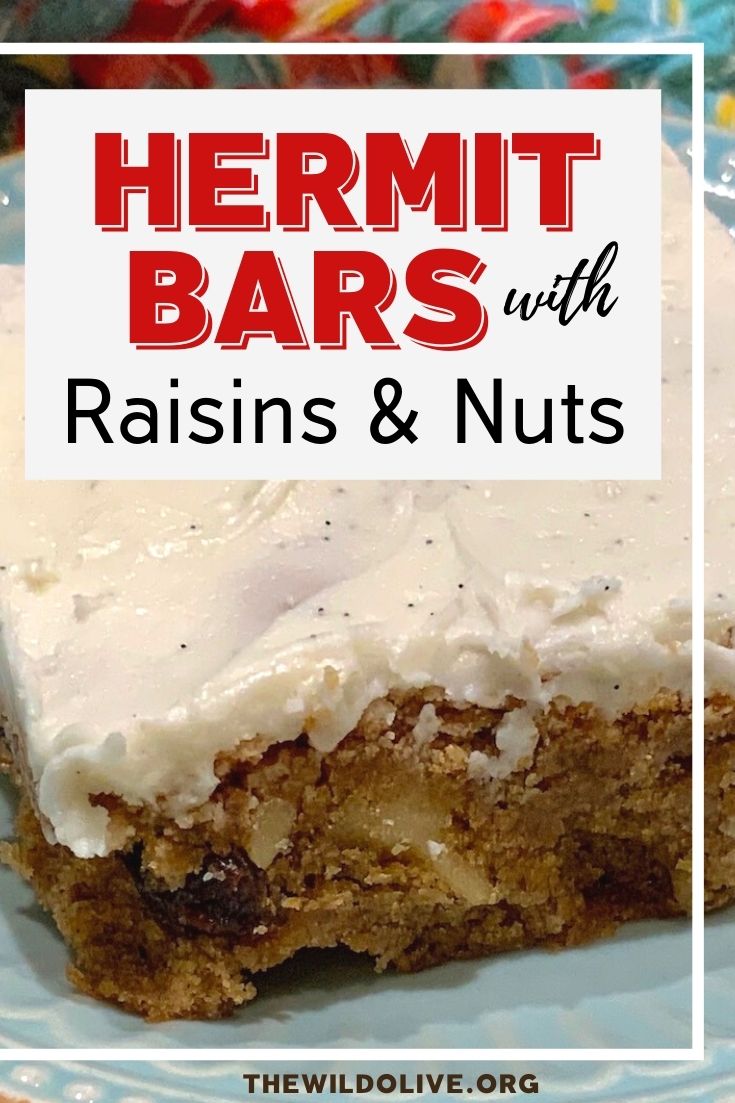 pinnable image for Hermit Bars Recipe