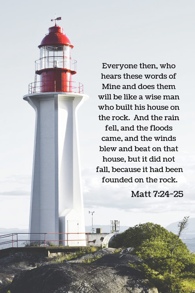 Text of Matthew 7:24-25